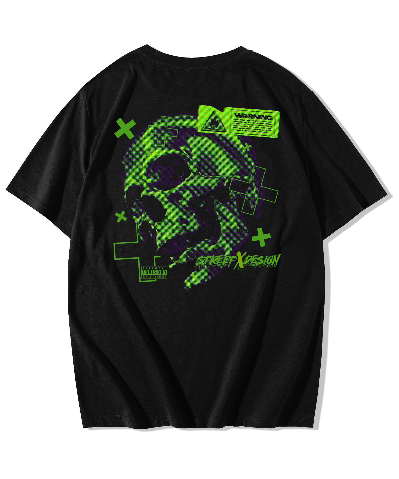 Alfaq Thermal skull Oversized T-Shirt - Alfaq